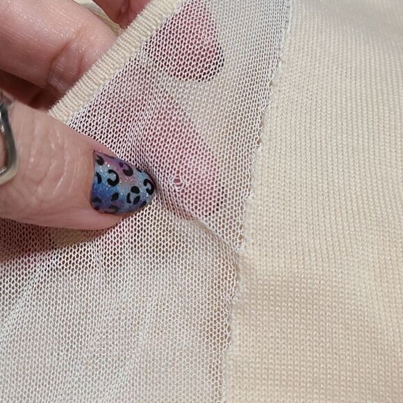 AKRIS PUNTO Cream Crew Neck Wool Blend Sweater | 8 - Picture 6 of 8